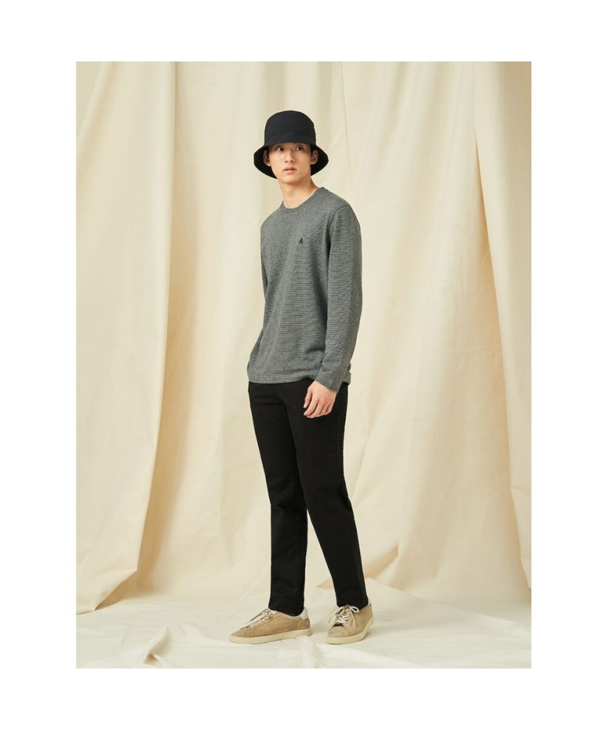 빈폴 멘(BEANPOLE MEN) [Essential]봄 치노 슬림 팬츠  블랙 (BC5121E015)