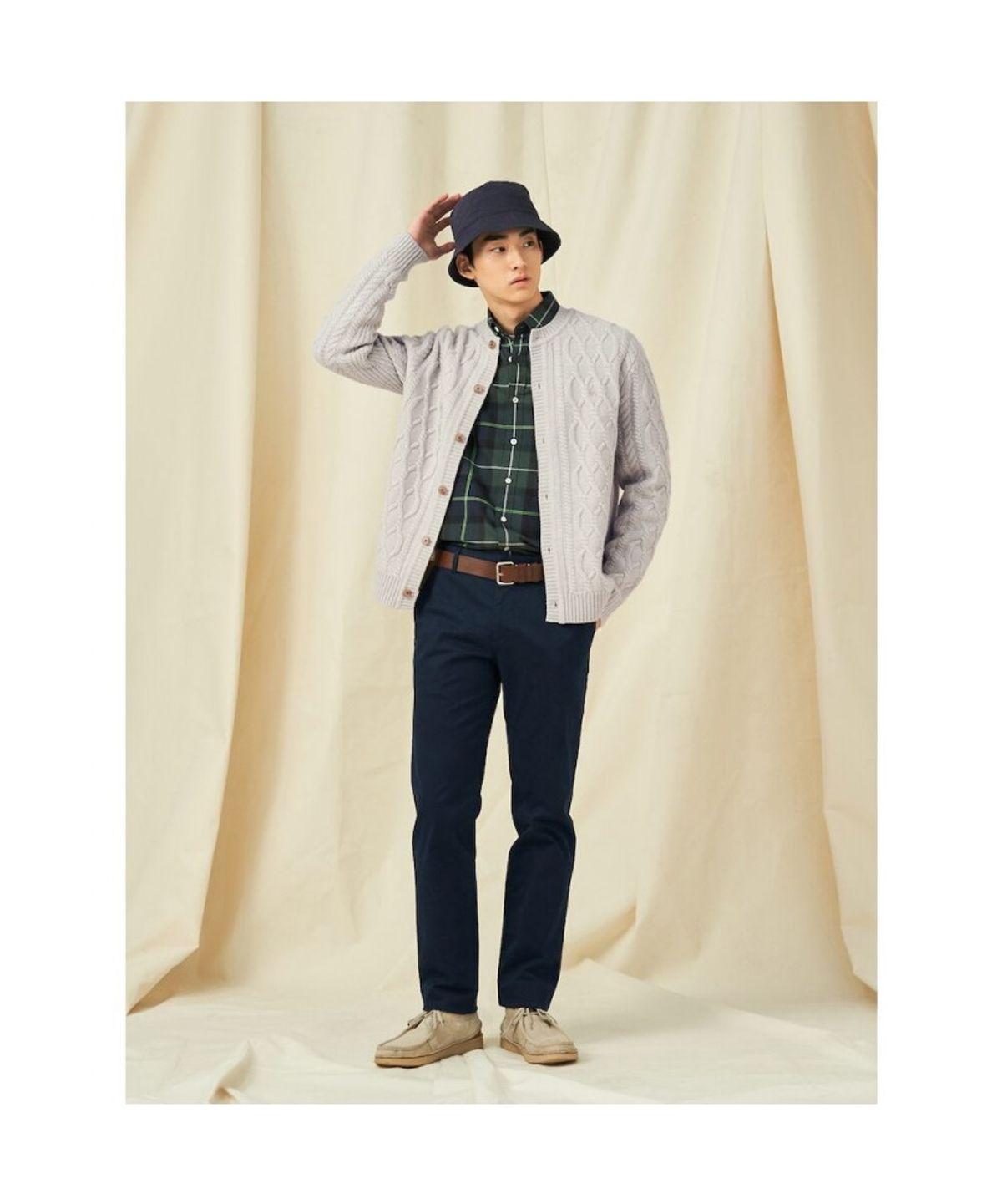 빈폴 멘(BEANPOLE MEN) [Essential]봄 치노 슬림 팬츠  네이비 (BC5121E01R)