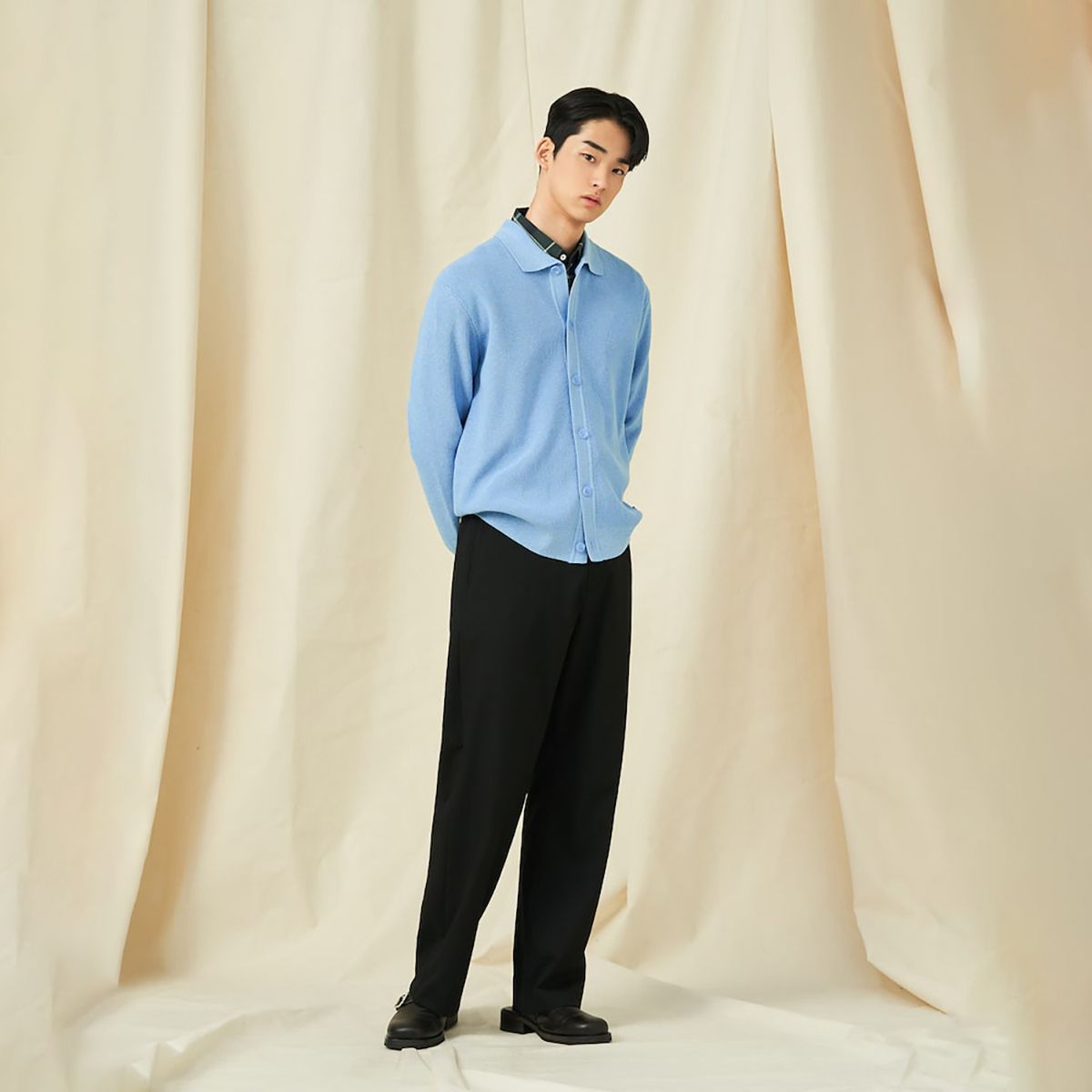 빈폴 멘(BEANPOLE MEN) 봄 와이드 슬랙스  블랙 (BC5121C185)