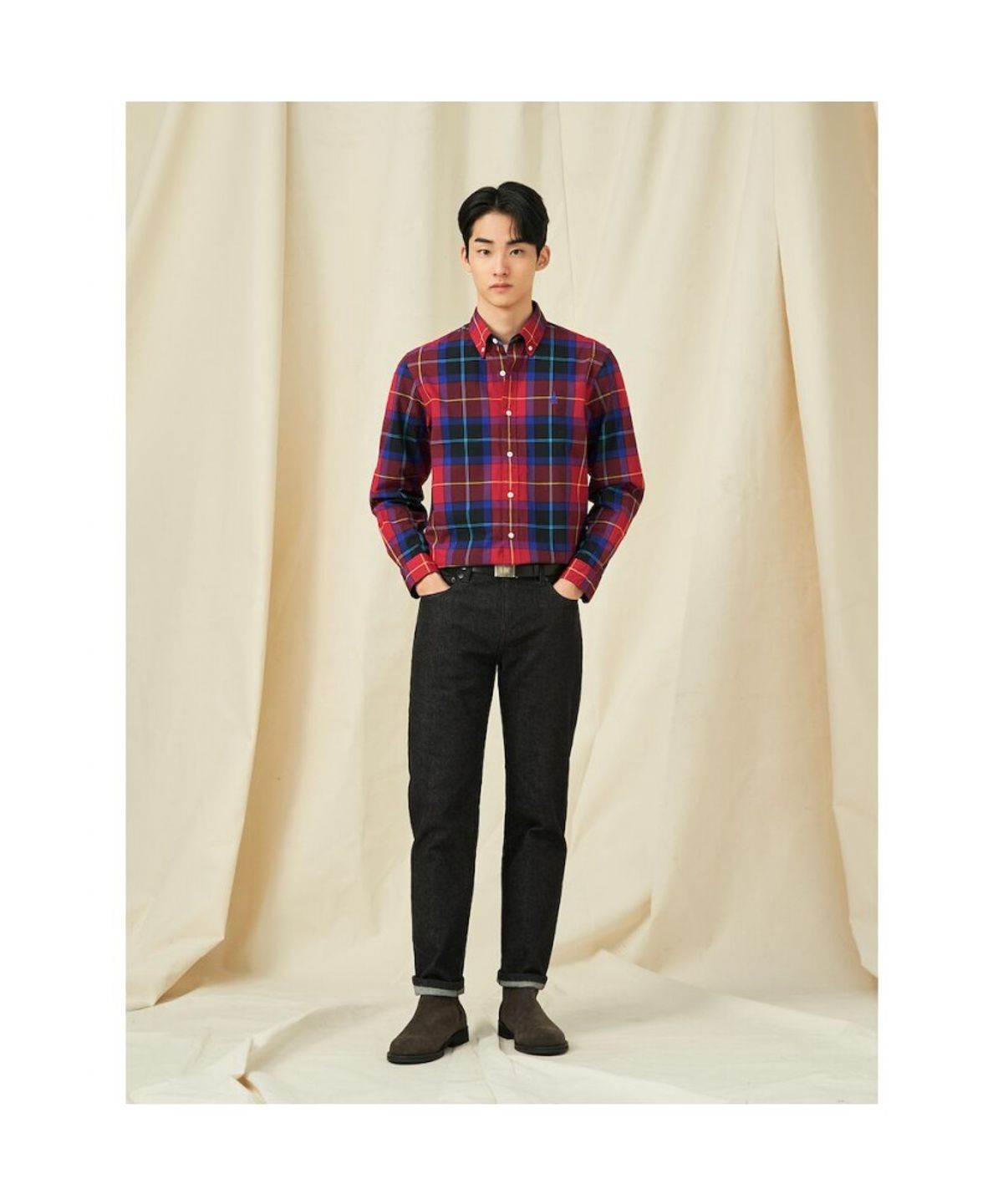 빈폴 멘(BEANPOLE MEN) [Essential]슬림 블랙 데님 팬츠  블랙 (BC5121E715)