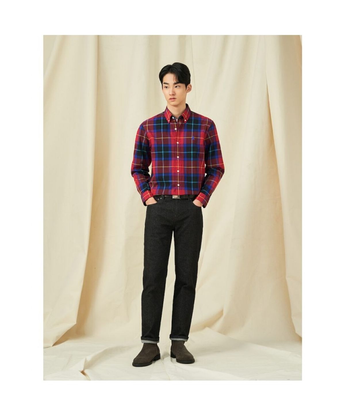 빈폴 멘(BEANPOLE MEN) [Essential]슬림 블랙 데님 팬츠  블랙 (BC5121E715)