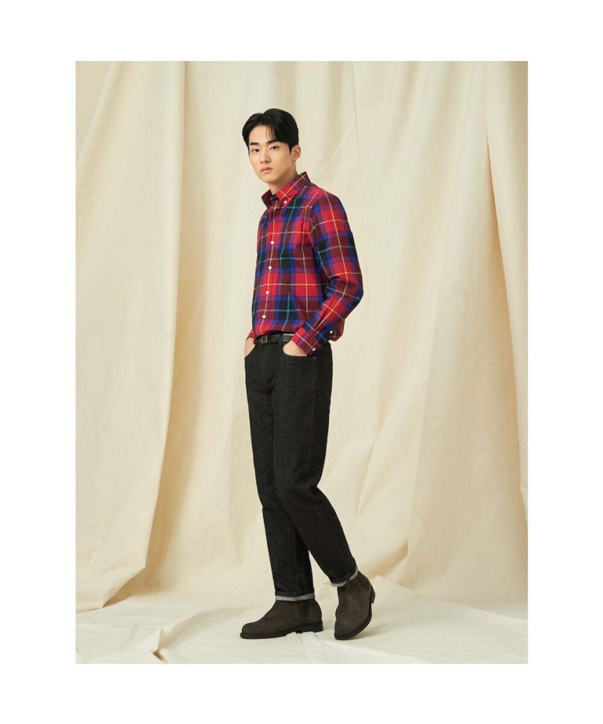 빈폴 멘(BEANPOLE MEN) [Essential]슬림 블랙 데님 팬츠  블랙 (BC5121E715)