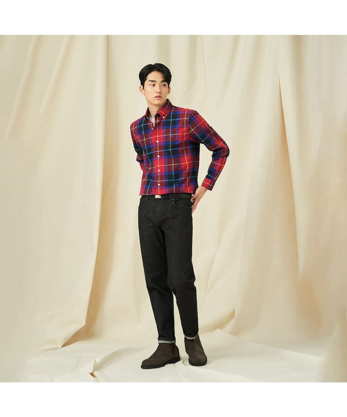 빈폴 멘(BEANPOLE MEN) [Essential]슬림 블랙 데님 팬츠  블랙 (BC5121E715)