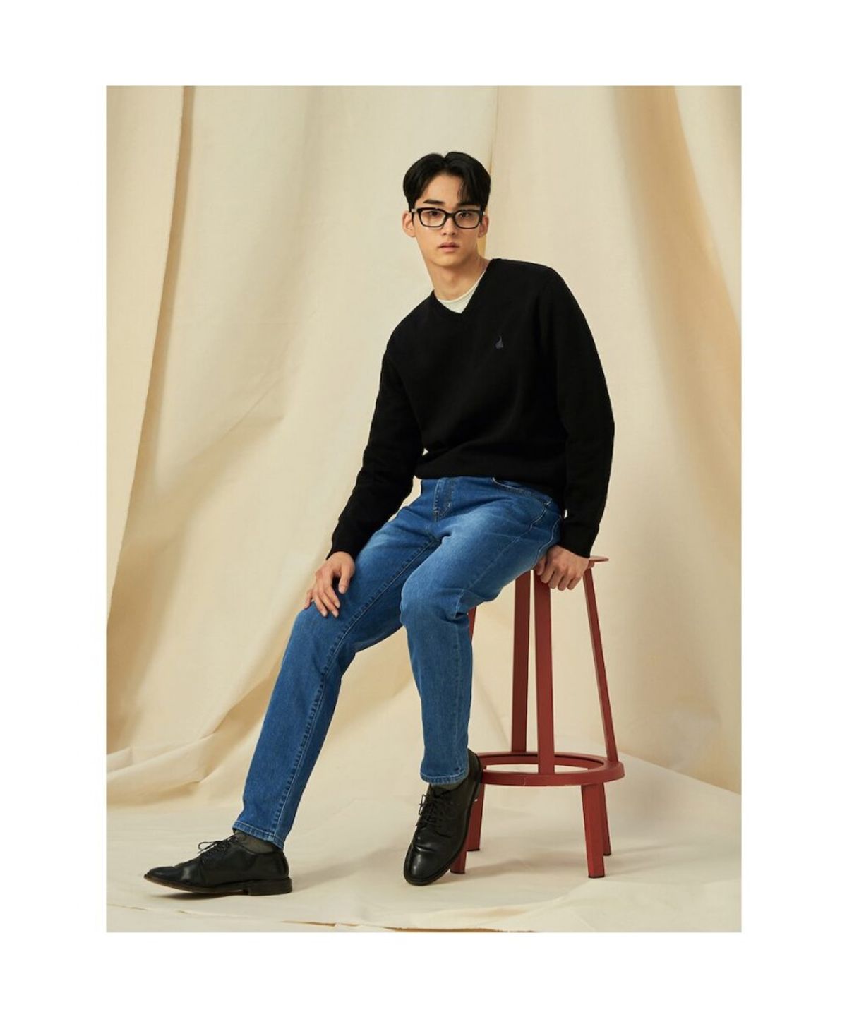 빈폴 멘(BEANPOLE MEN) [Essential]슬림 워싱 데님 팬츠  블루 (BC5121E72P)
