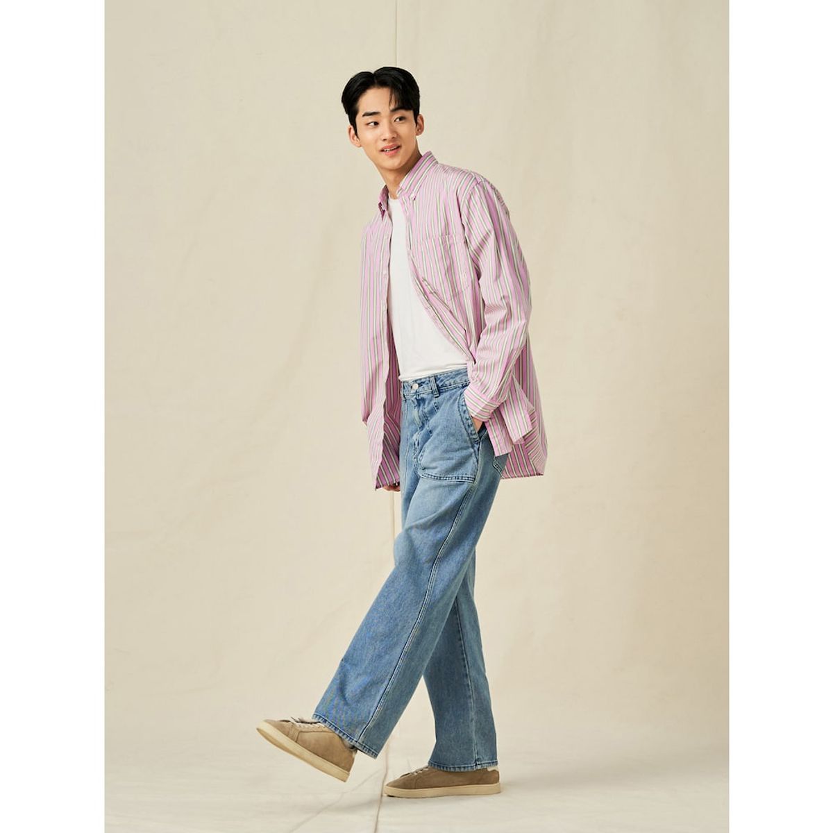 빈폴 멘(BEANPOLE MEN) 데님 베이커 팬츠  블루 (BC5221S91P)