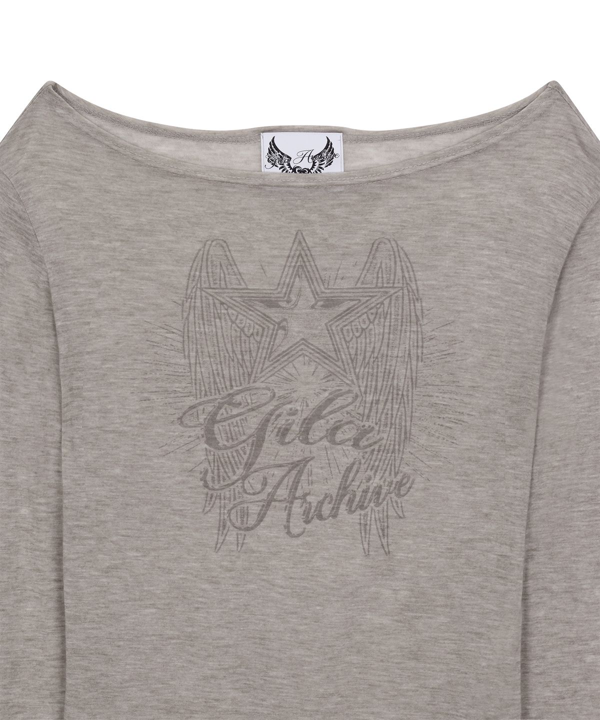 길라아카이브(GILAARCHIVE) STAR WING SHEER LONG SLEEVE_GY