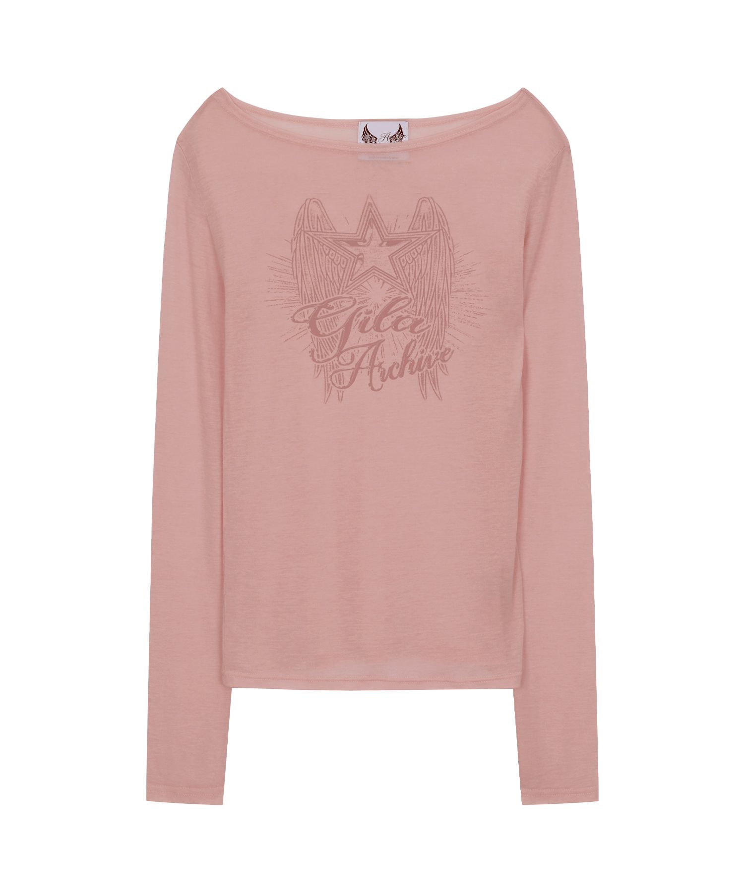 【GILA ARCHIVE】25ss STAR WING SHEER LONG SLEEVE STAR WING SHEER LONG SLEEVE_BK - GILA ARCHIVE | 60% - Asian