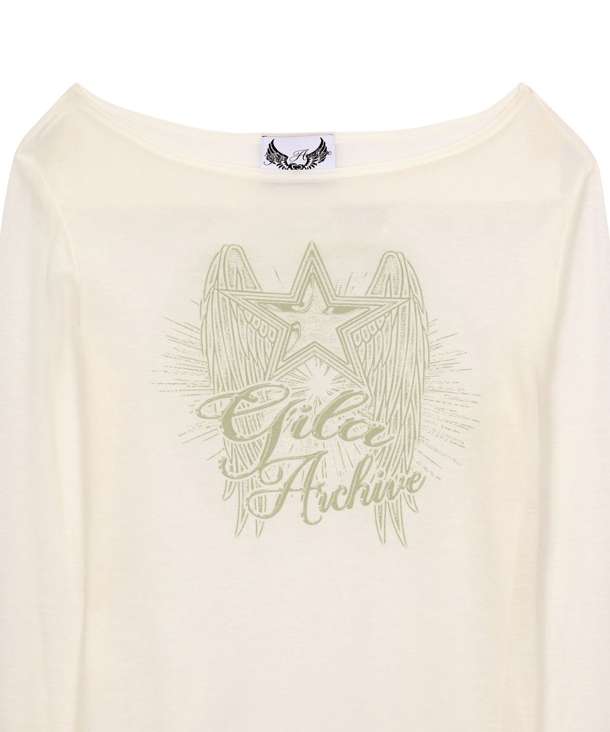 길라아카이브(GILAARCHIVE) STAR WING SHEER LONG SLEEVE_WH