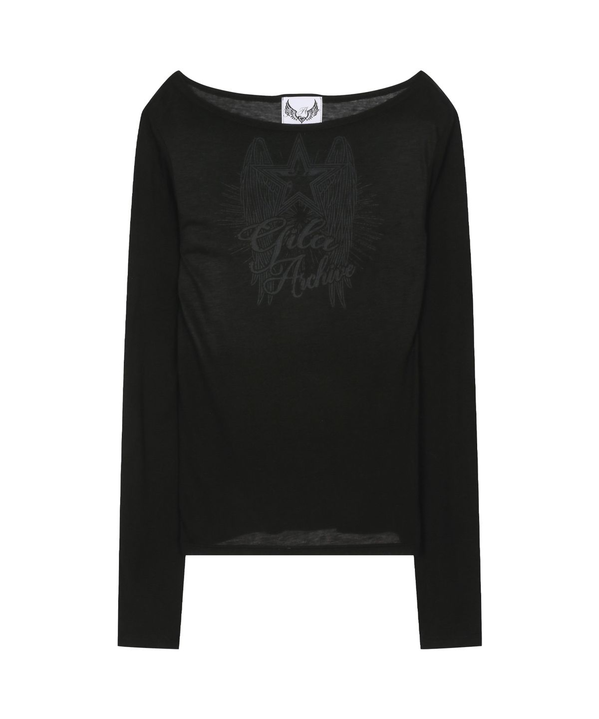 길라아카이브(GILAARCHIVE) STAR WING SHEER LONG SLEEVE_BK