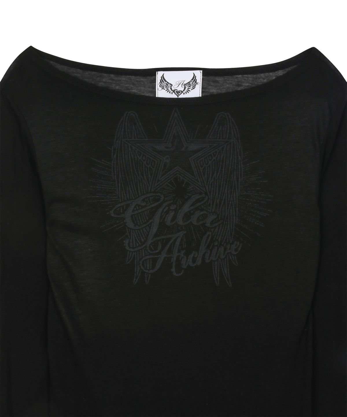 길라아카이브(GILAARCHIVE) STAR WING SHEER LONG SLEEVE_BK