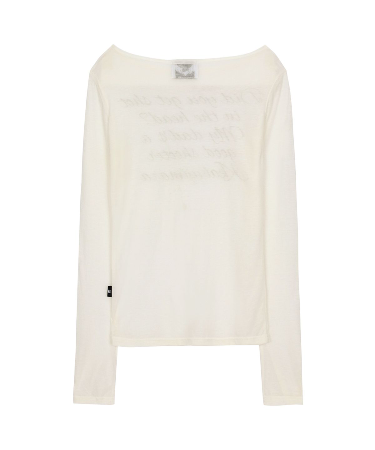 길라아카이브(GILAARCHIVE) LETTERING SHEER LONG SLEEVE_WH