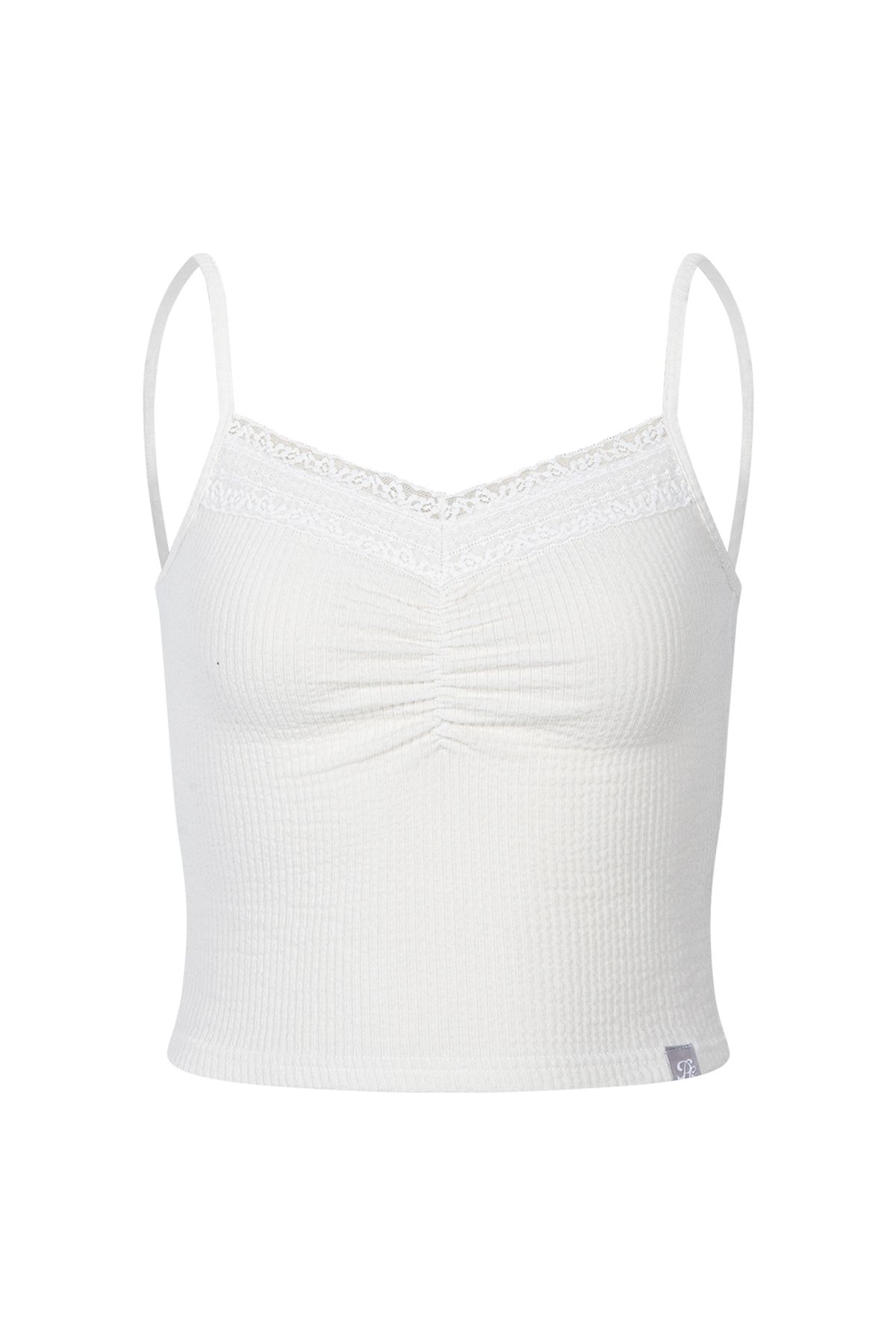 플리즈노팔로우(PLEASENOFOLLOW) Hanni Lace Sleeveless Top (White)