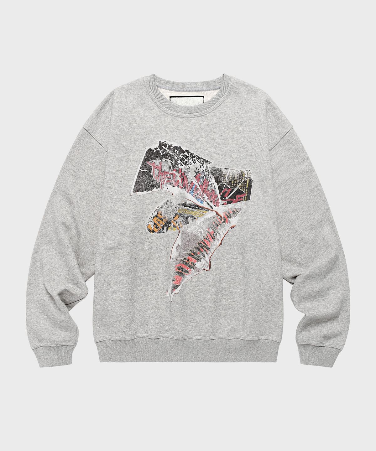 더바이닐하우스(THEVINYLHOUSE) BURNING PAPER SWEATSHIRT GREY