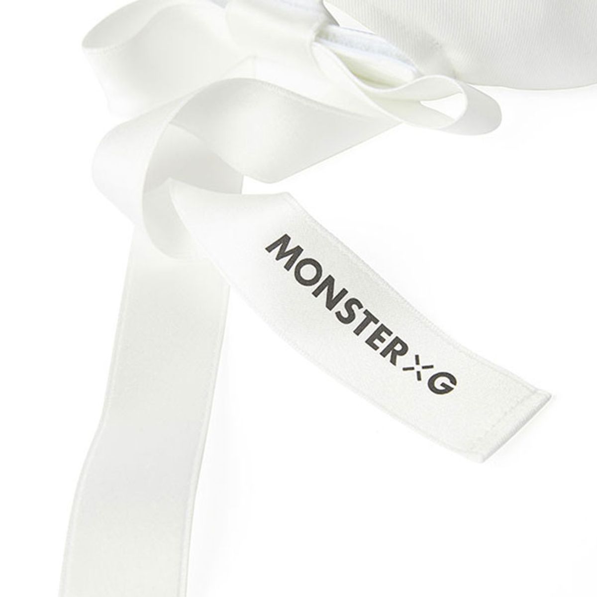 몬스터지(MONSTER G) 리본 와이드 볼캡 화이트 MC24RBW-189
