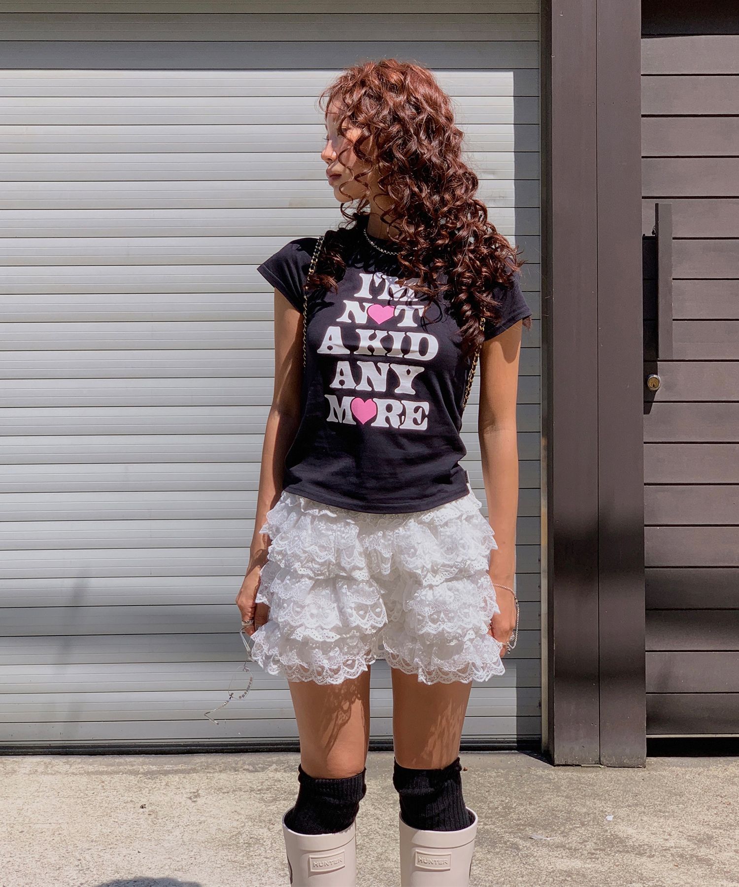 MUSINSA | YOUHEE LACE BALLOON SKIRT SHORTS WHITE
