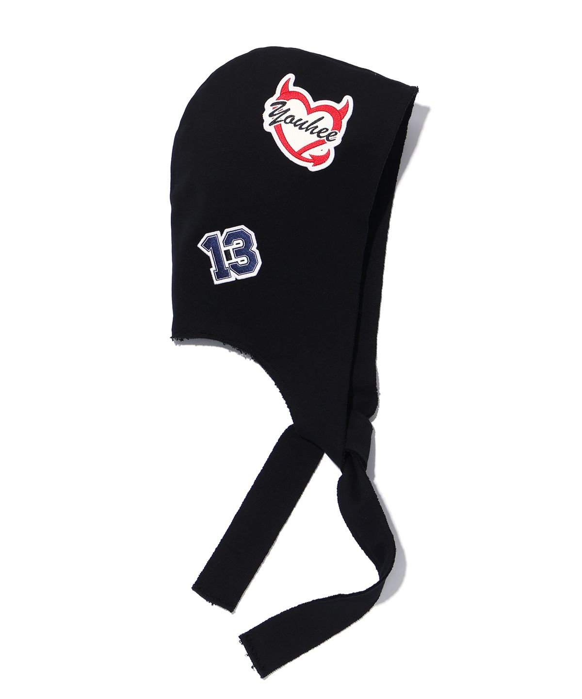 유희(YOUHEE) YOUHEE WAPPEN HOOD MUFFLER BLACK