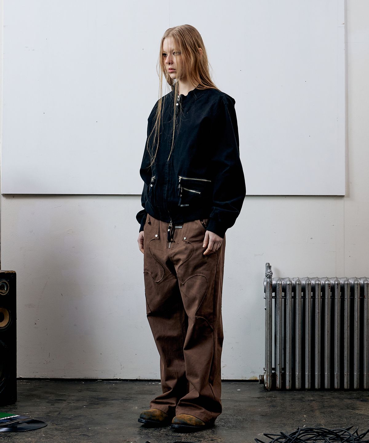 더바이닐하우스(THEVINYLHOUSE) DYED TANKER JACKET BLACK