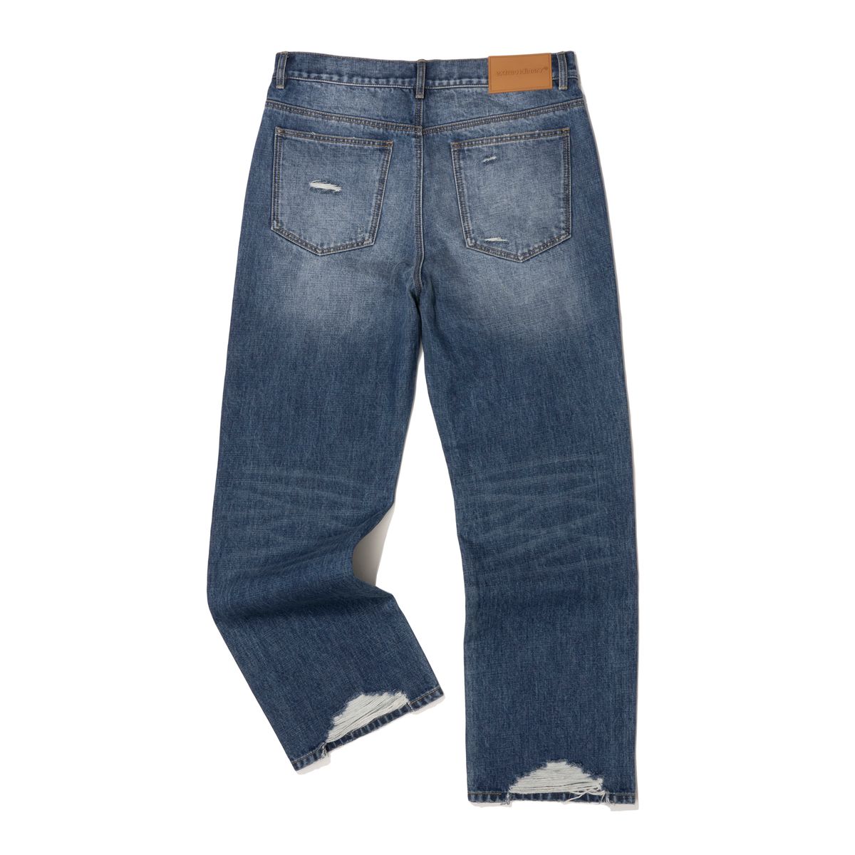 엑스트라오디너리(EXTRAORDINARY) DAMAGE DENIM PANTS D/BLUE