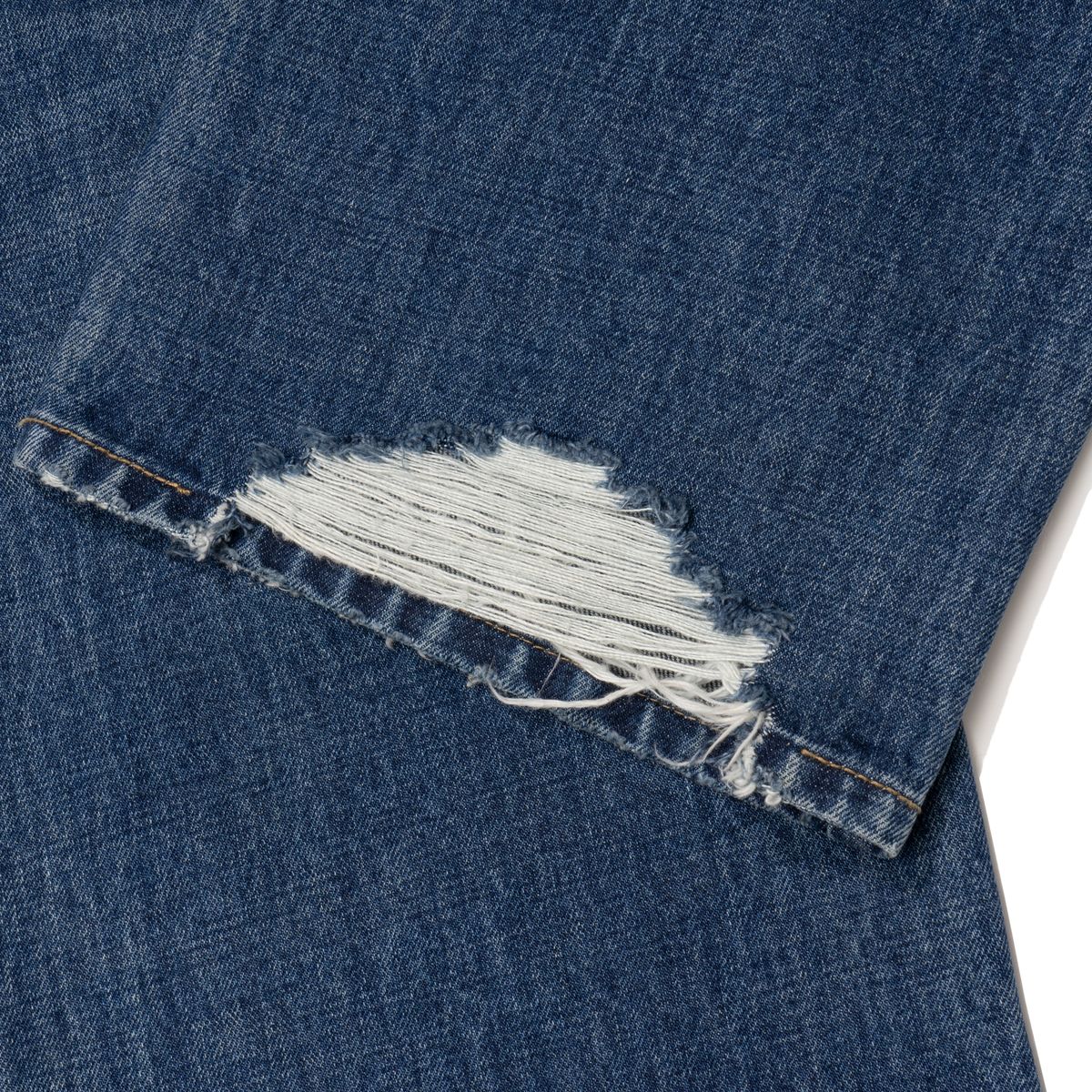 엑스트라오디너리(EXTRAORDINARY) DAMAGE DENIM PANTS D/BLUE