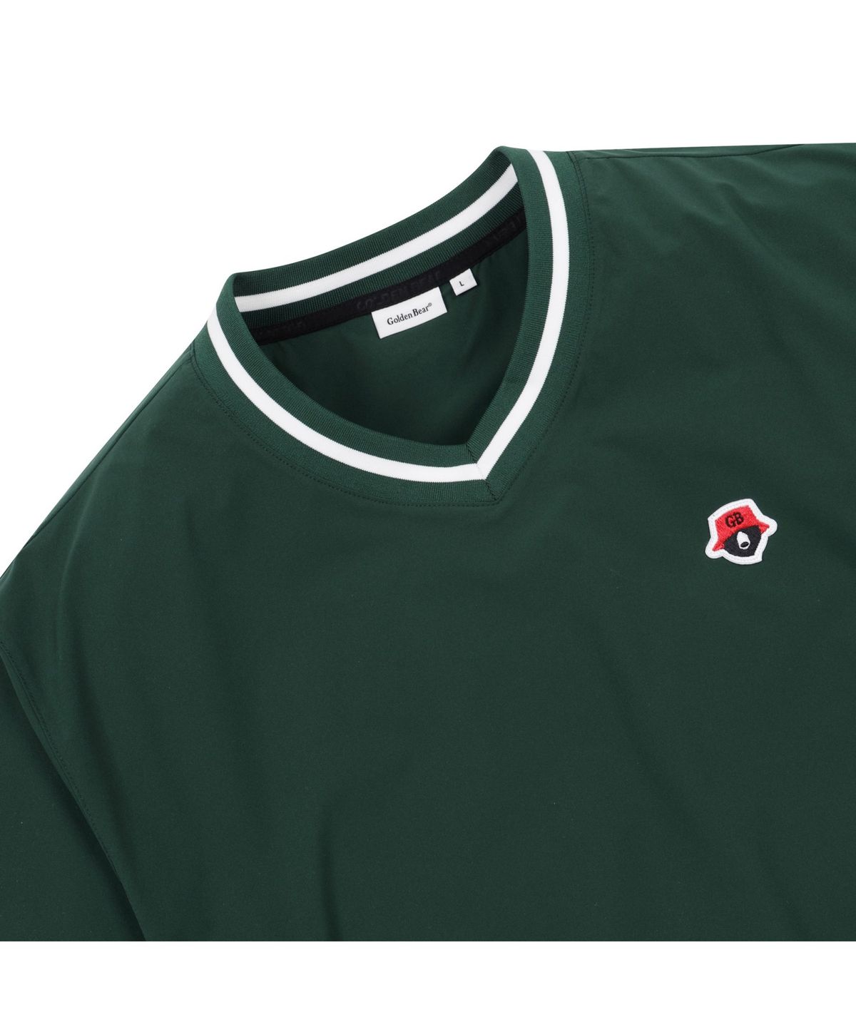 골든베어(GOLDEN BEAR) 1/2 Sleeves V Neck Woven Pullover_G4TAM25211GRX