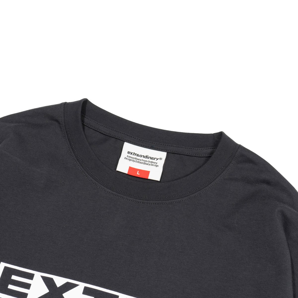 엑스트라오디너리(EXTRAORDINARY) HUMAN BITMAP LONG SLEEVE CHARCOAL