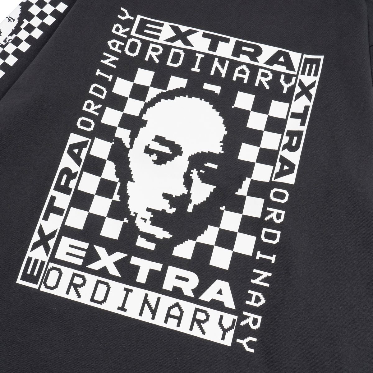 엑스트라오디너리(EXTRAORDINARY) HUMAN BITMAP LONG SLEEVE CHARCOAL
