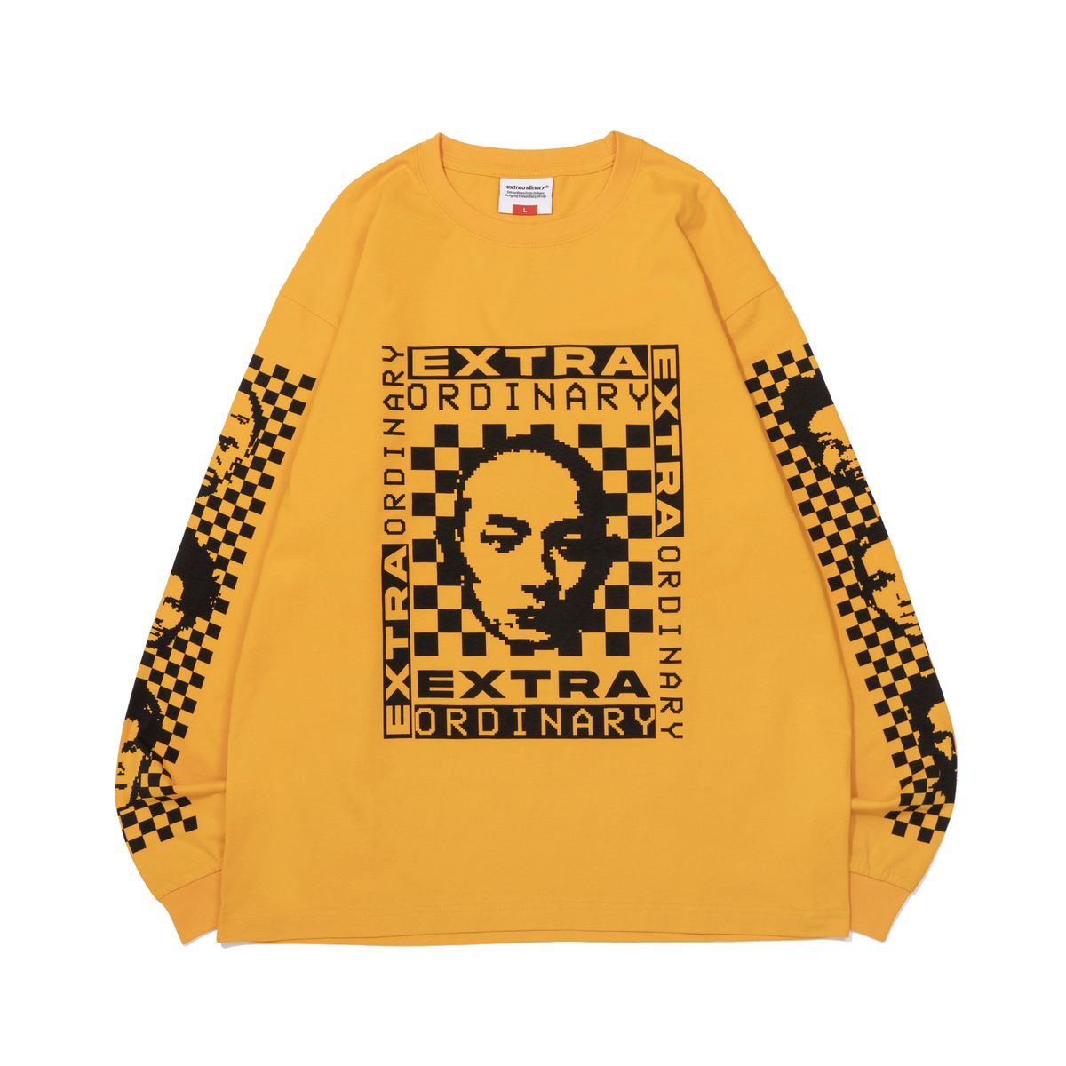 엑스트라오디너리(EXTRAORDINARY) HUMAN BITMAP LONG SLEEVE ORANGE