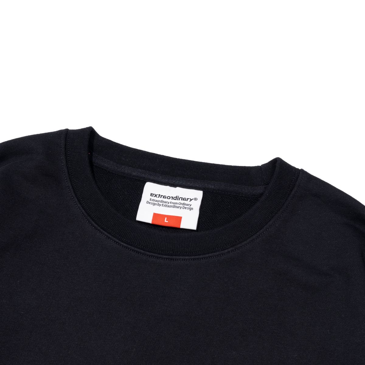 엑스트라오디너리(EXTRAORDINARY) EX LOGO CREWNECK BLACK