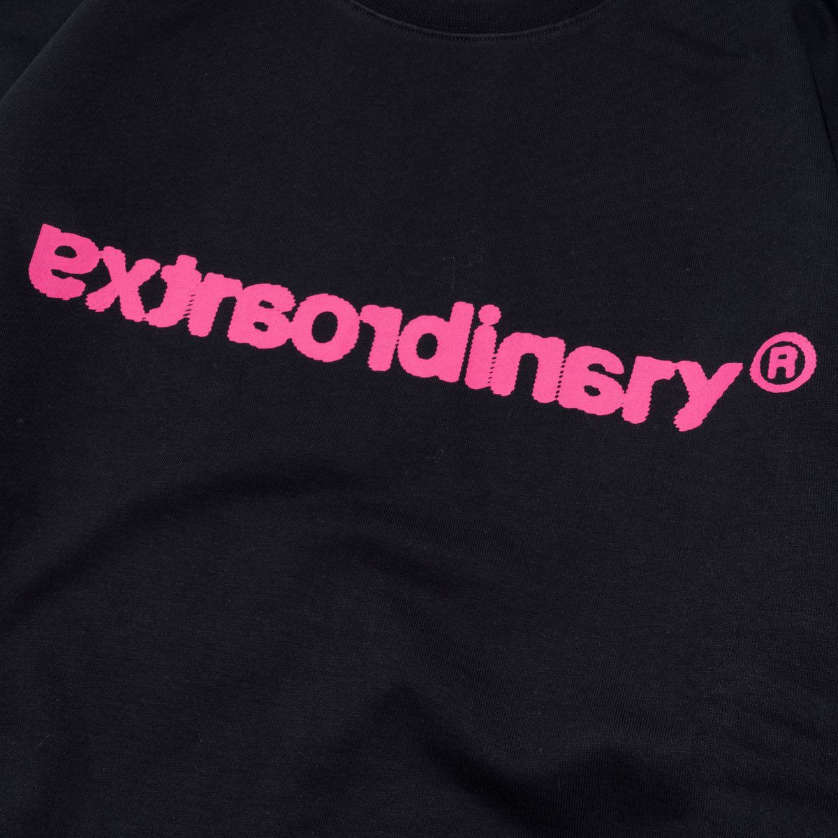 엑스트라오디너리(EXTRAORDINARY) EX LOGO CREWNECK BLACK