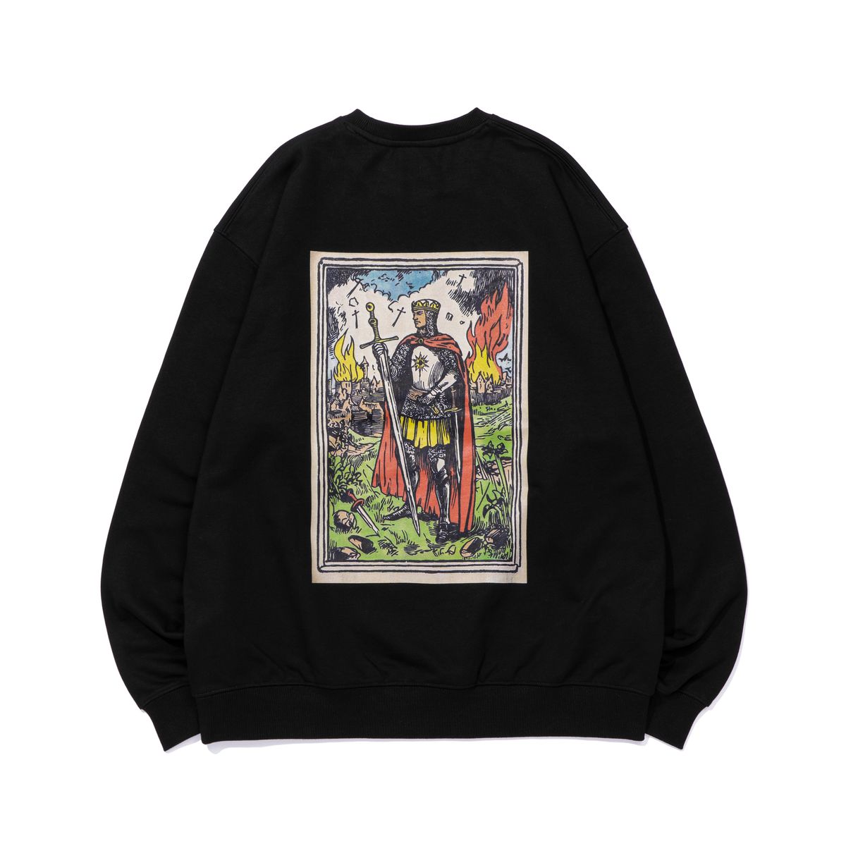엑스트라오디너리(EXTRAORDINARY) KING TAROT CREWNECK BLACK