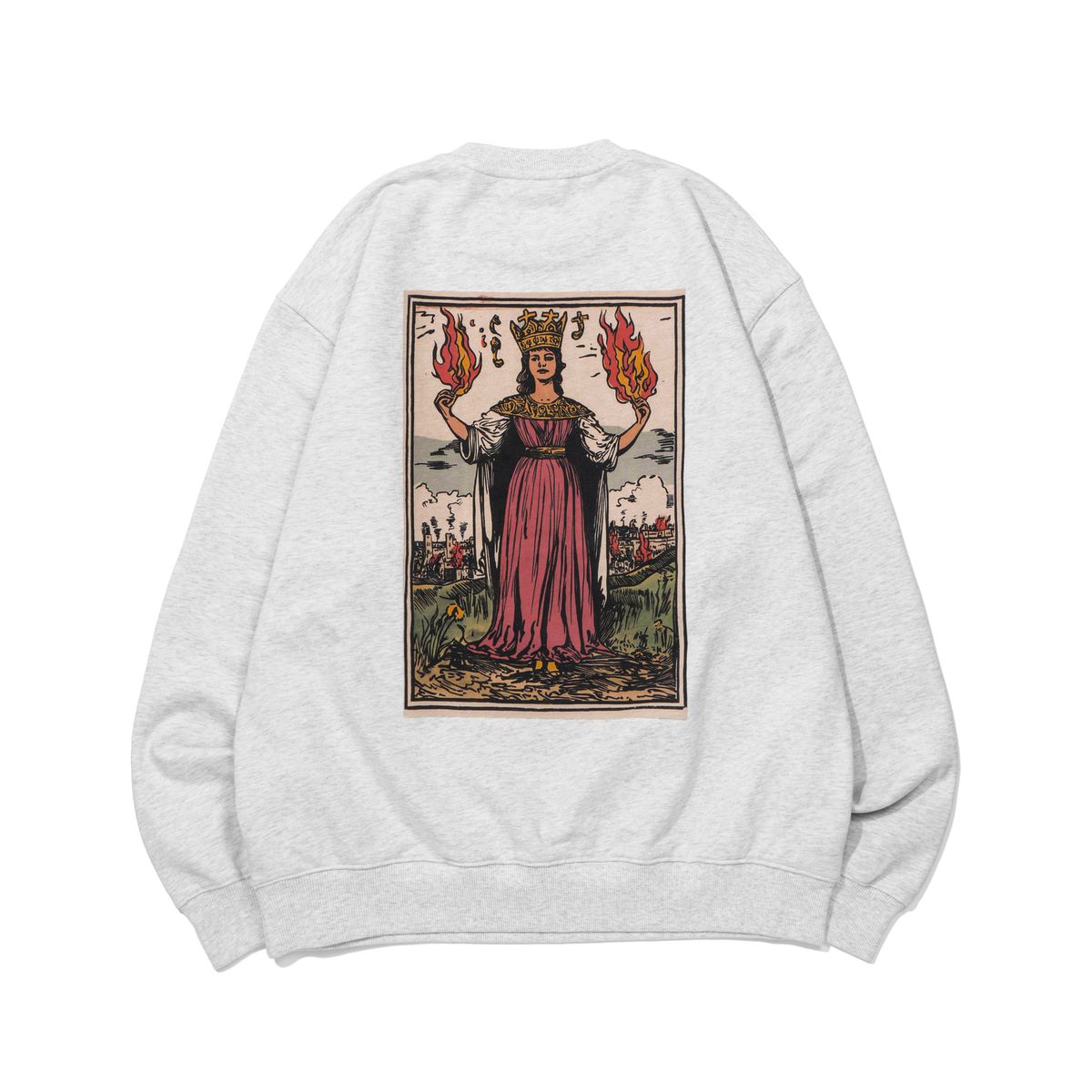 엑스트라오디너리(EXTRAORDINARY) QUEEN TAROT CREWNECK L.M/GREY