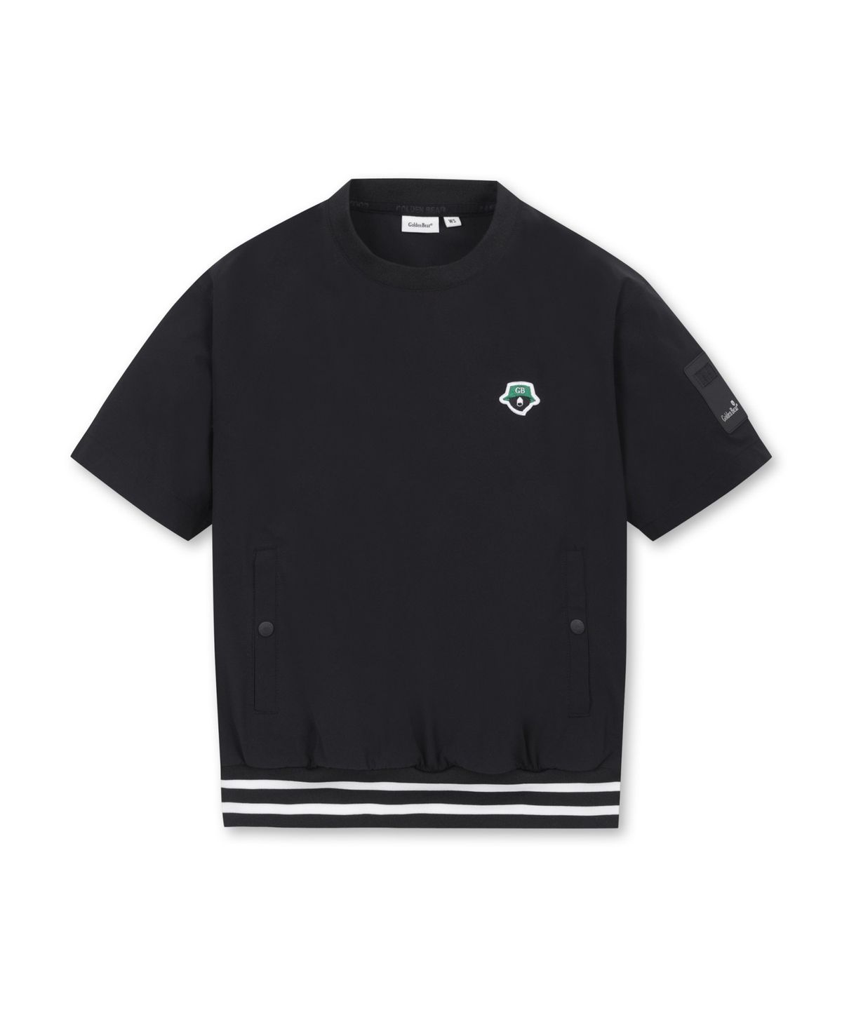 골든베어(GOLDEN BEAR) (WOMEN) Woven Round Sweatshirt_G5TAM25211BKX