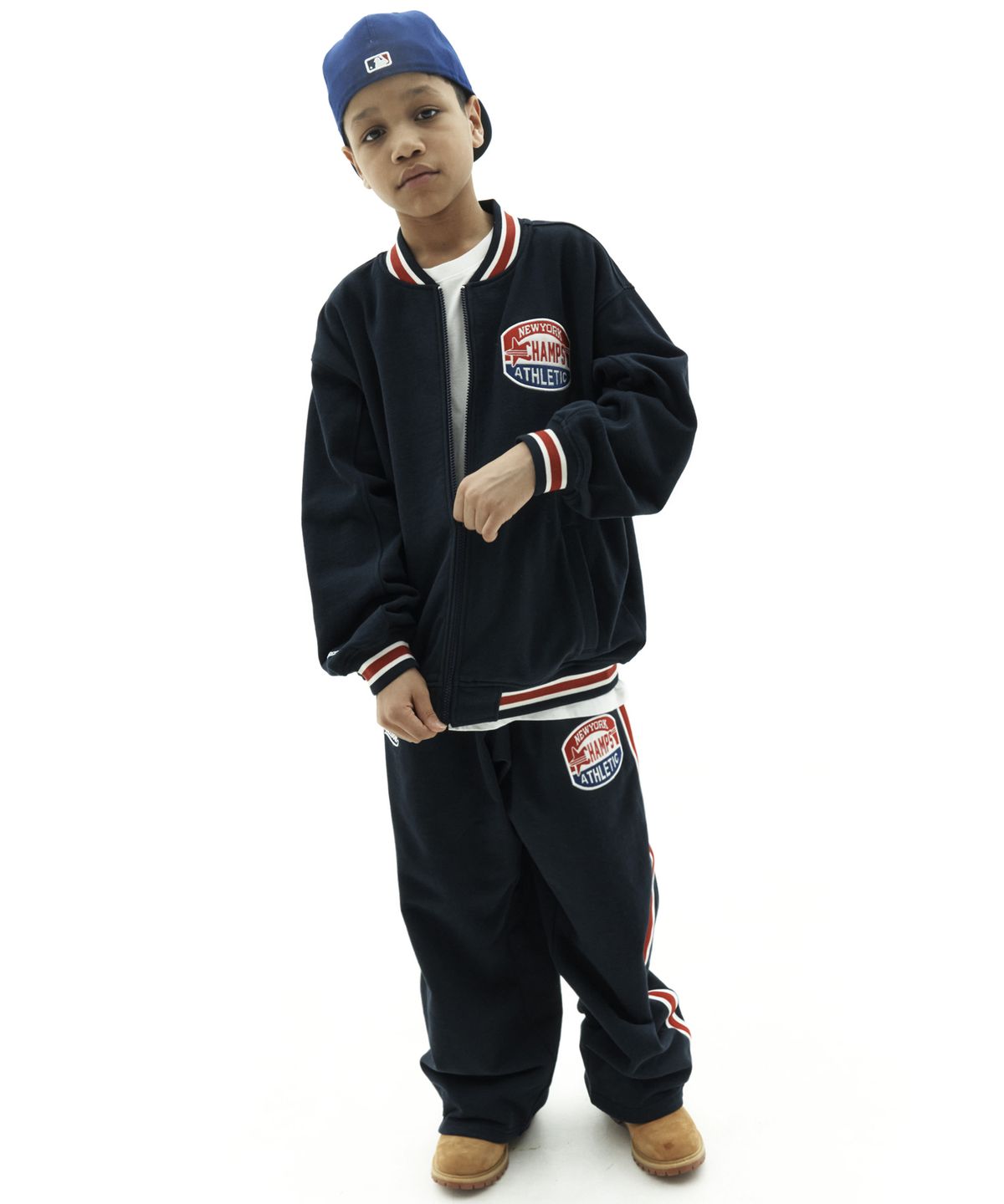 테이크이지 키즈(TAKEASY KIDS) 자이언트핏 챔스 스웻 팬츠 (네이비)