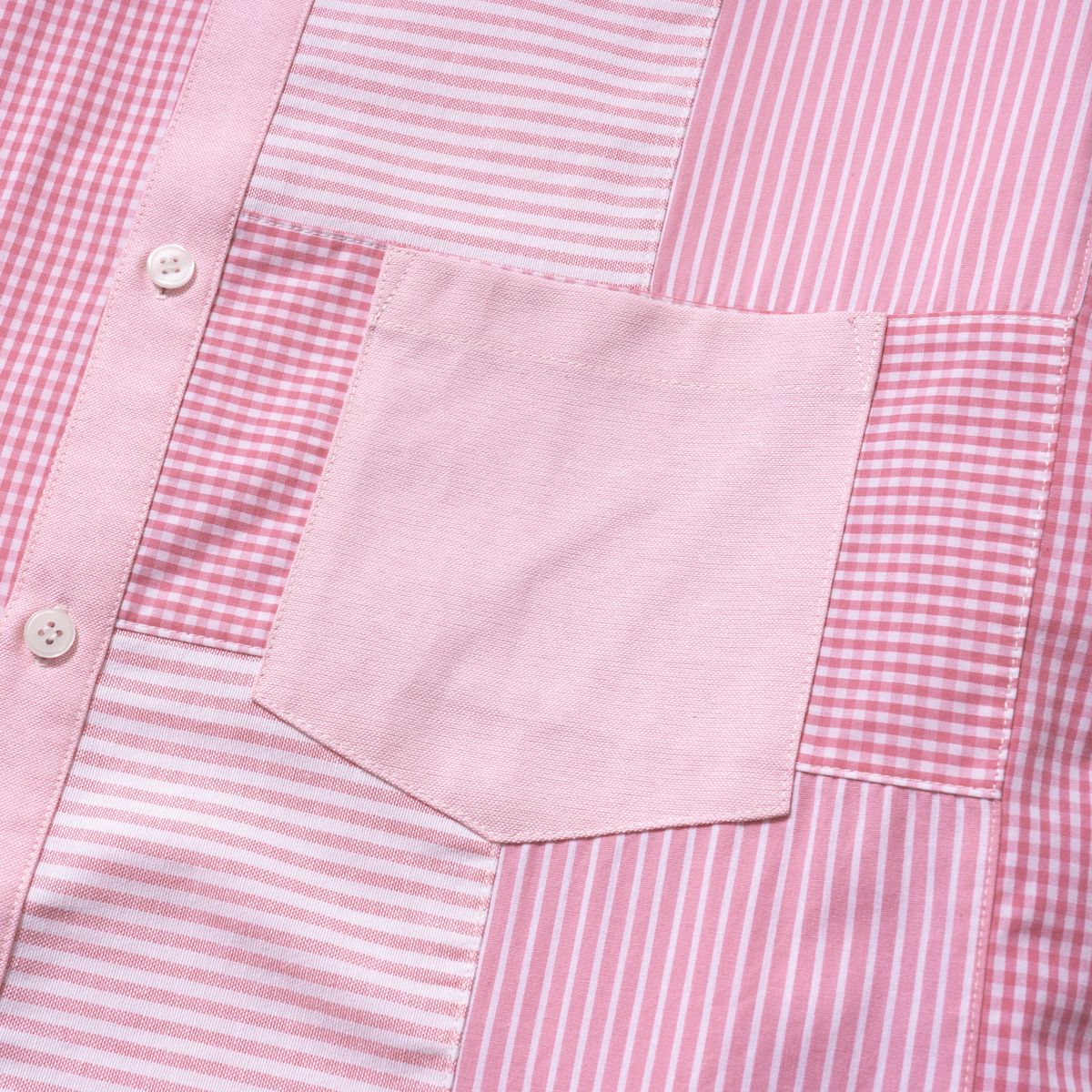 엑스트라오디너리(EXTRAORDINARY) PATCHWORK SHIRT PINK