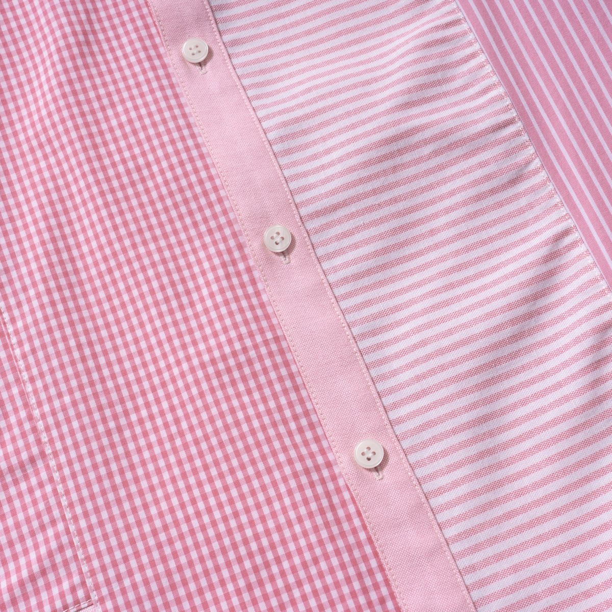 엑스트라오디너리(EXTRAORDINARY) PATCHWORK SHIRT PINK