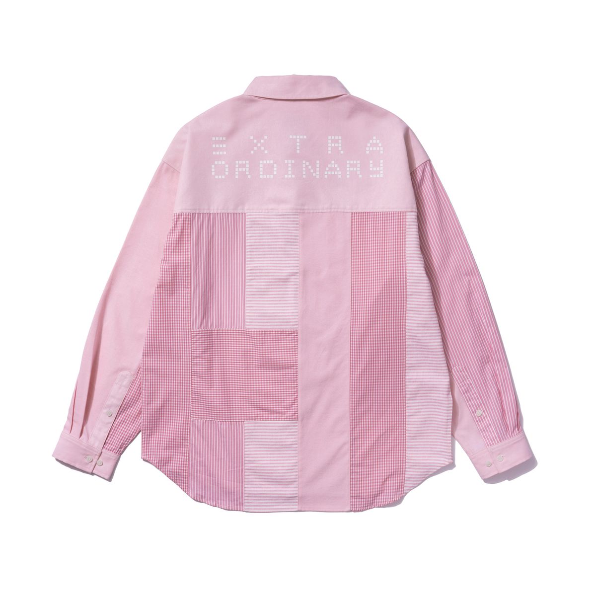 엑스트라오디너리(EXTRAORDINARY) PATCHWORK SHIRT PINK