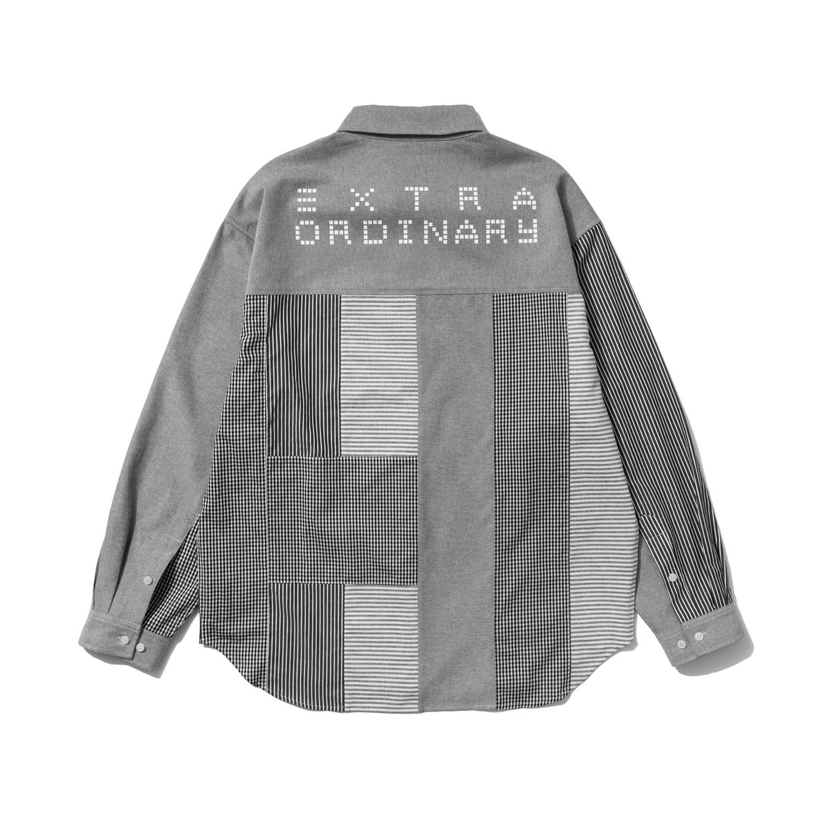 엑스트라오디너리(EXTRAORDINARY) PATCHWORK SHIRT BLACK