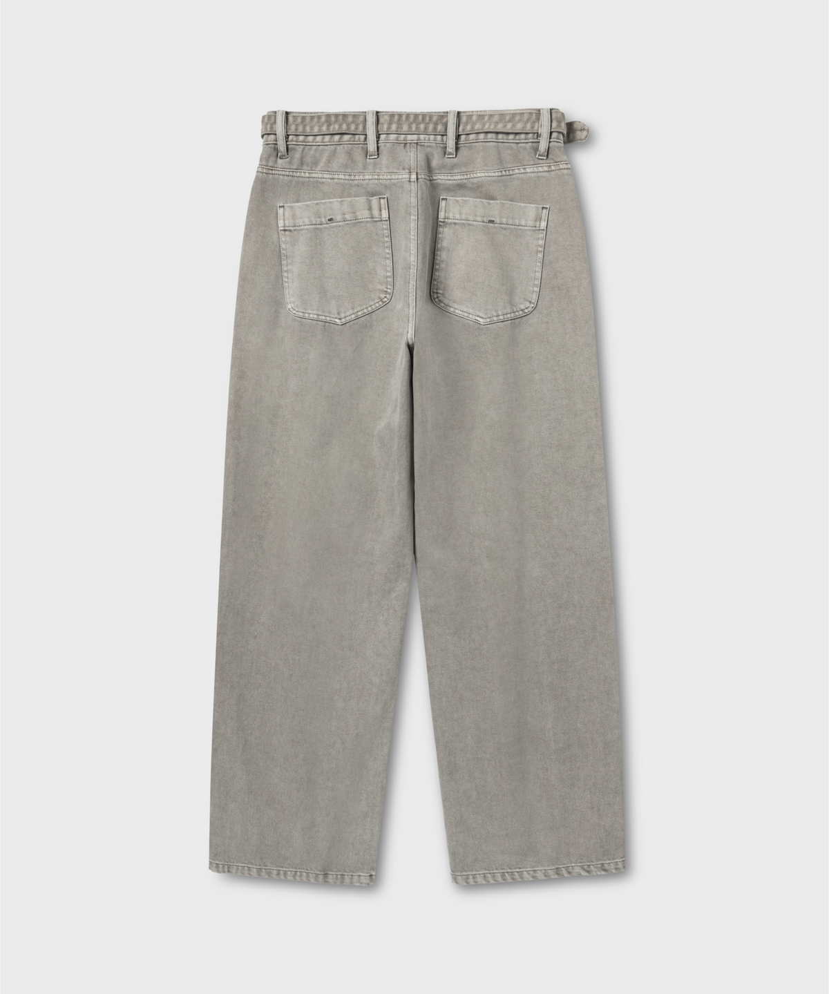 넌블랭크(NONBLANK) 다잉 데님 팬츠_GREYISH KHAKI
