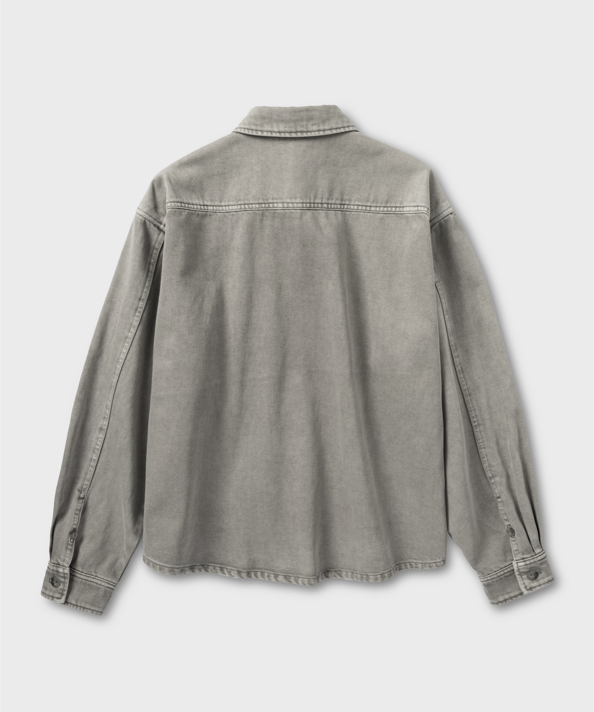 넌블랭크(NONBLANK) 다잉 데님 셔츠_GREYISH KHAKI
