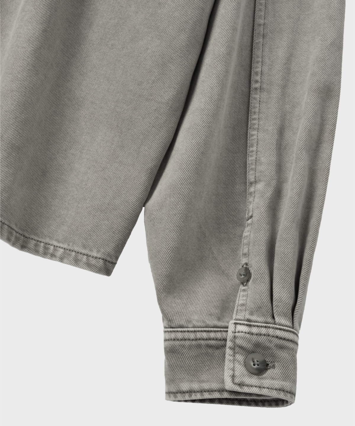 넌블랭크(NONBLANK) 다잉 데님 셔츠_GREYISH KHAKI