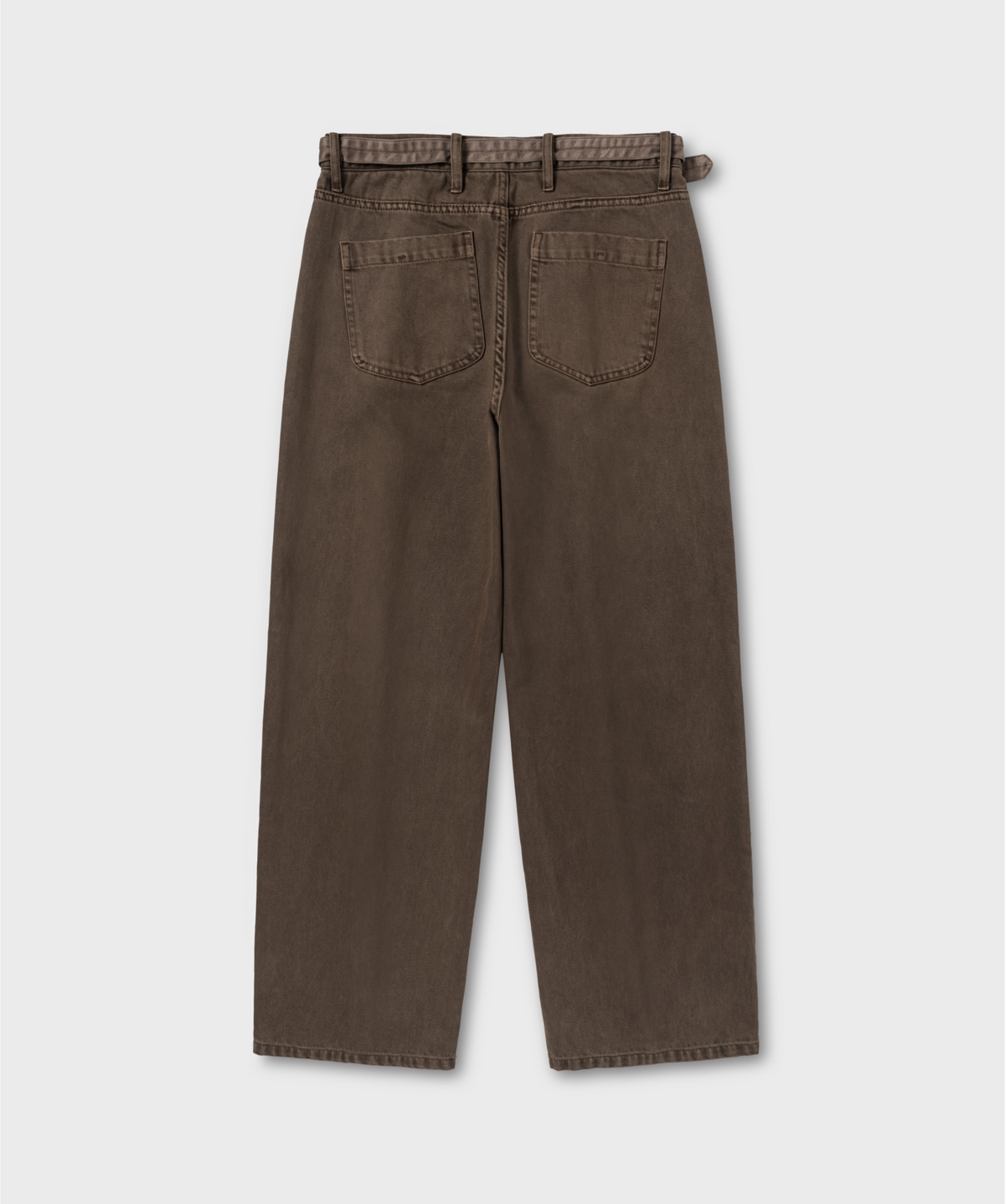 넌블랭크(NONBLANK) 다잉 데님 팬츠_BROWN
