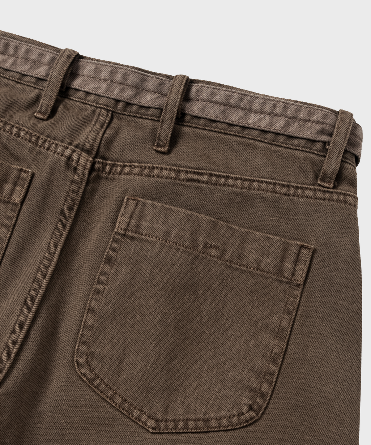 넌블랭크(NONBLANK) 다잉 데님 팬츠_BROWN