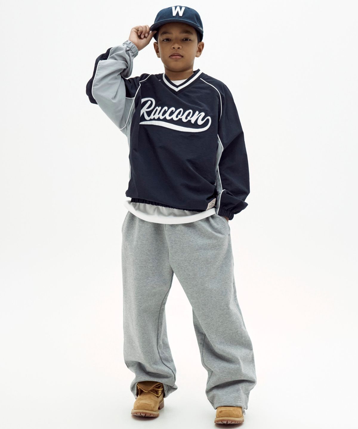 테이크이지 키즈(TAKEASY KIDS) 라쿠 브이넥 윈드브레이커 (다크네이비)