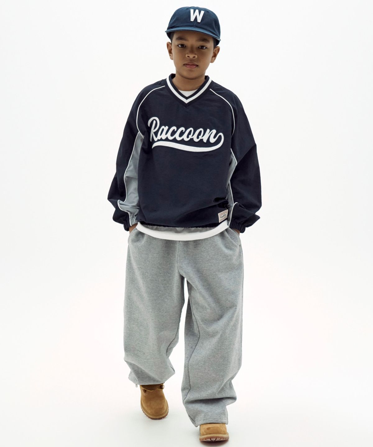 테이크이지 키즈(TAKEASY KIDS) 라쿠 브이넥 윈드브레이커 (다크네이비)