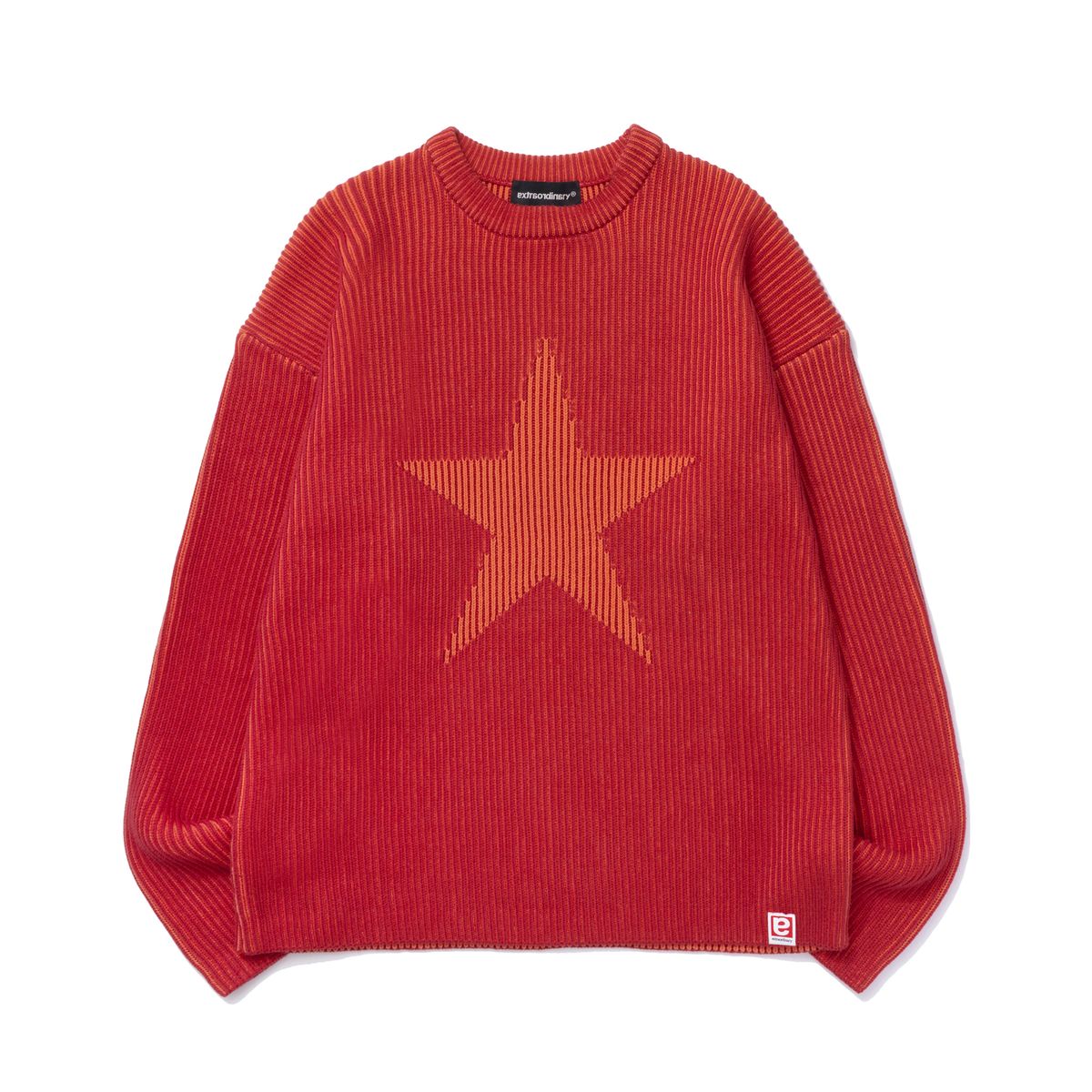 엑스트라오디너리(EXTRAORDINARY) STAR JACQUARD SWEATER RED