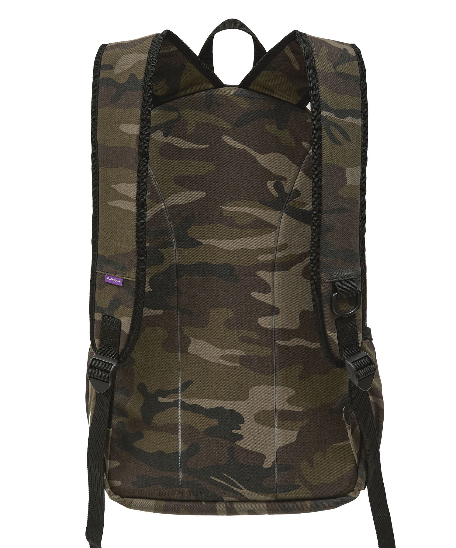 MUSINSA | HOODHOOD HD Logo Applique Backpack Camo