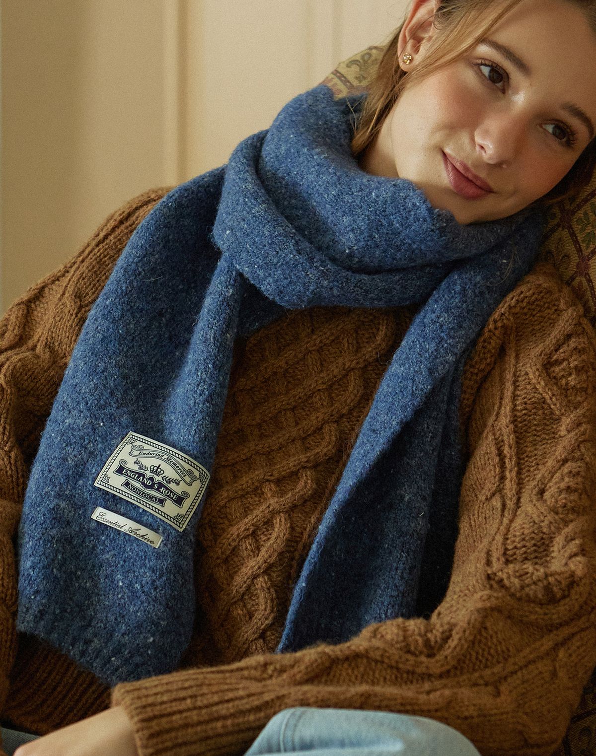 논로컬(NONLOCAL) Color Blend Knit Muffler - 4Color