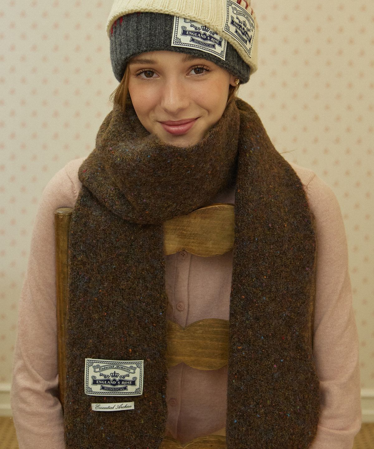 논로컬(NONLOCAL) Color Blend Knit Muffler - 4Color