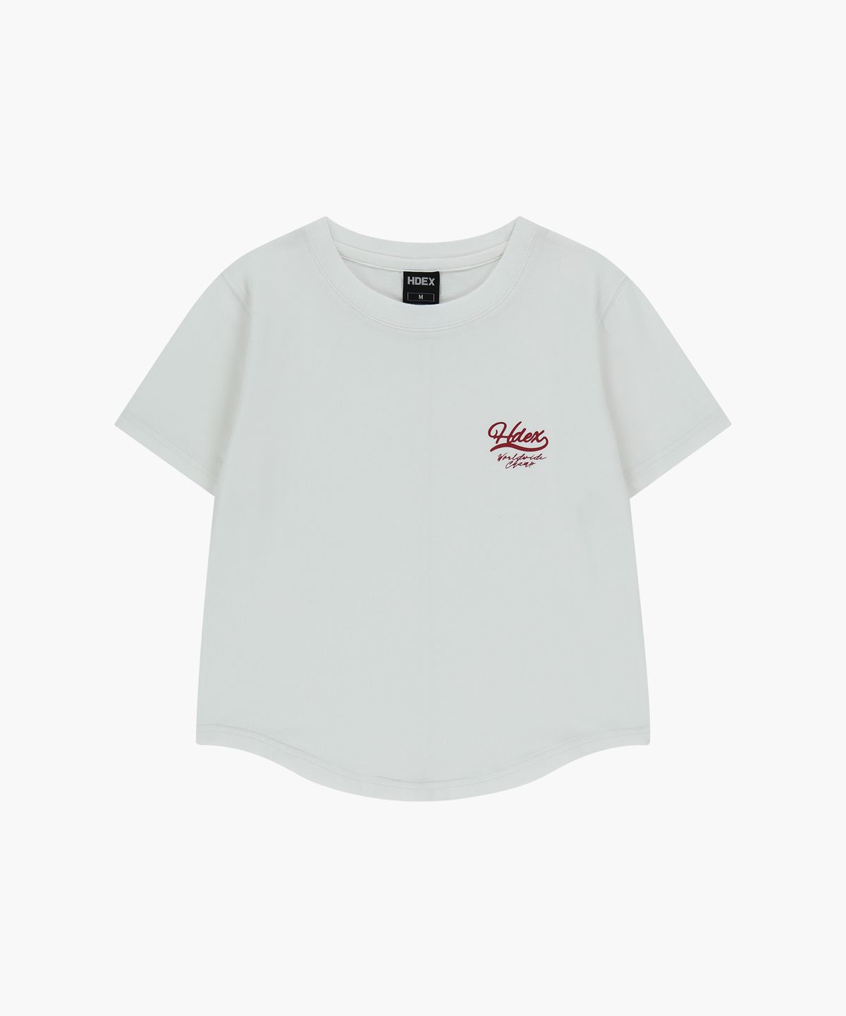 에이치덱스(HDEX) 우먼스 커브드 헴 숏 슬리브 (White)