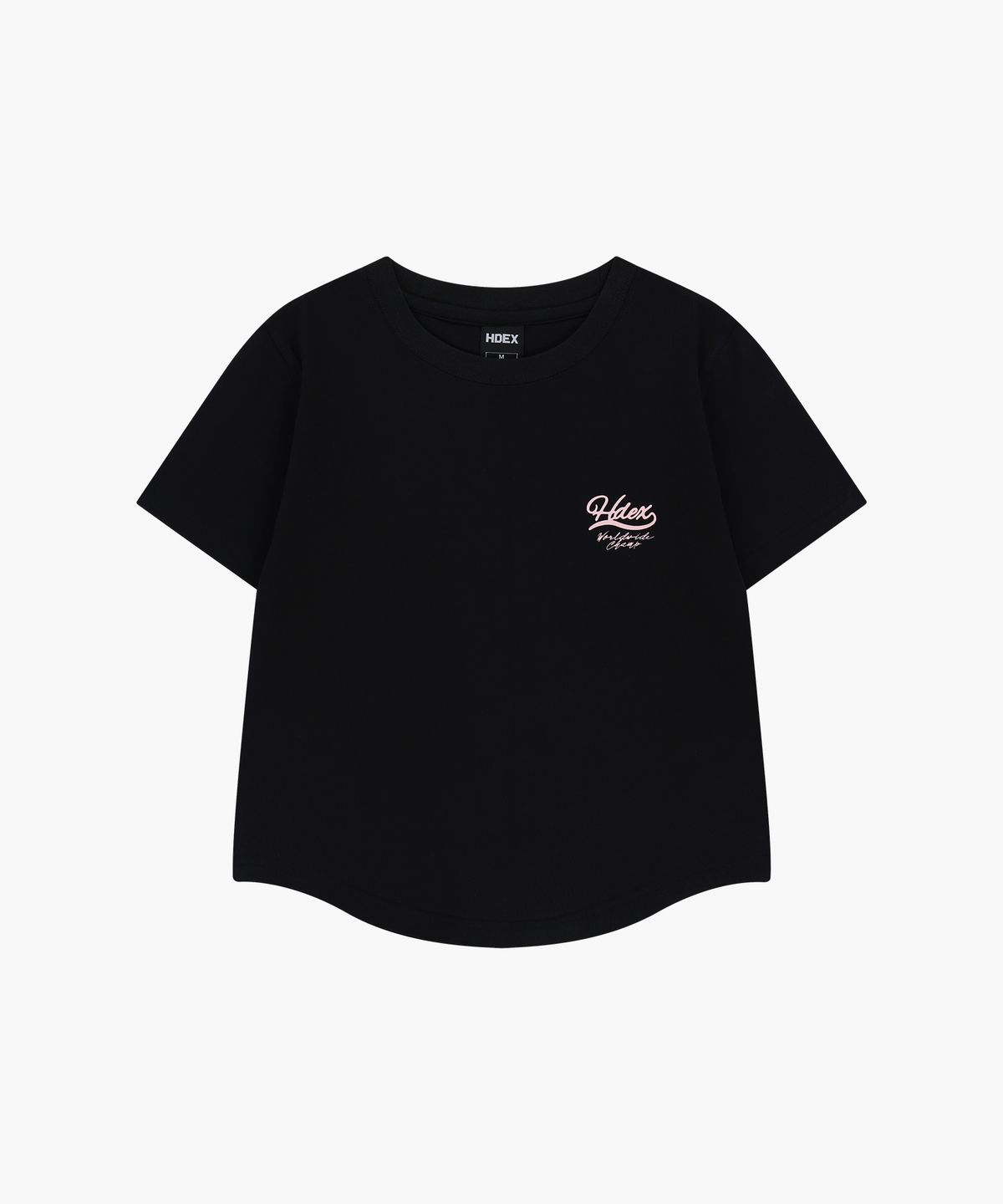 에이치덱스(HDEX) 우먼스 커브드 헴 숏 슬리브 (Black)